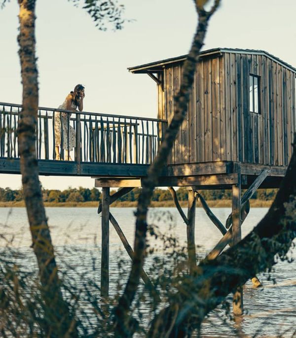 Vue sur la gironde depuis les carrelets